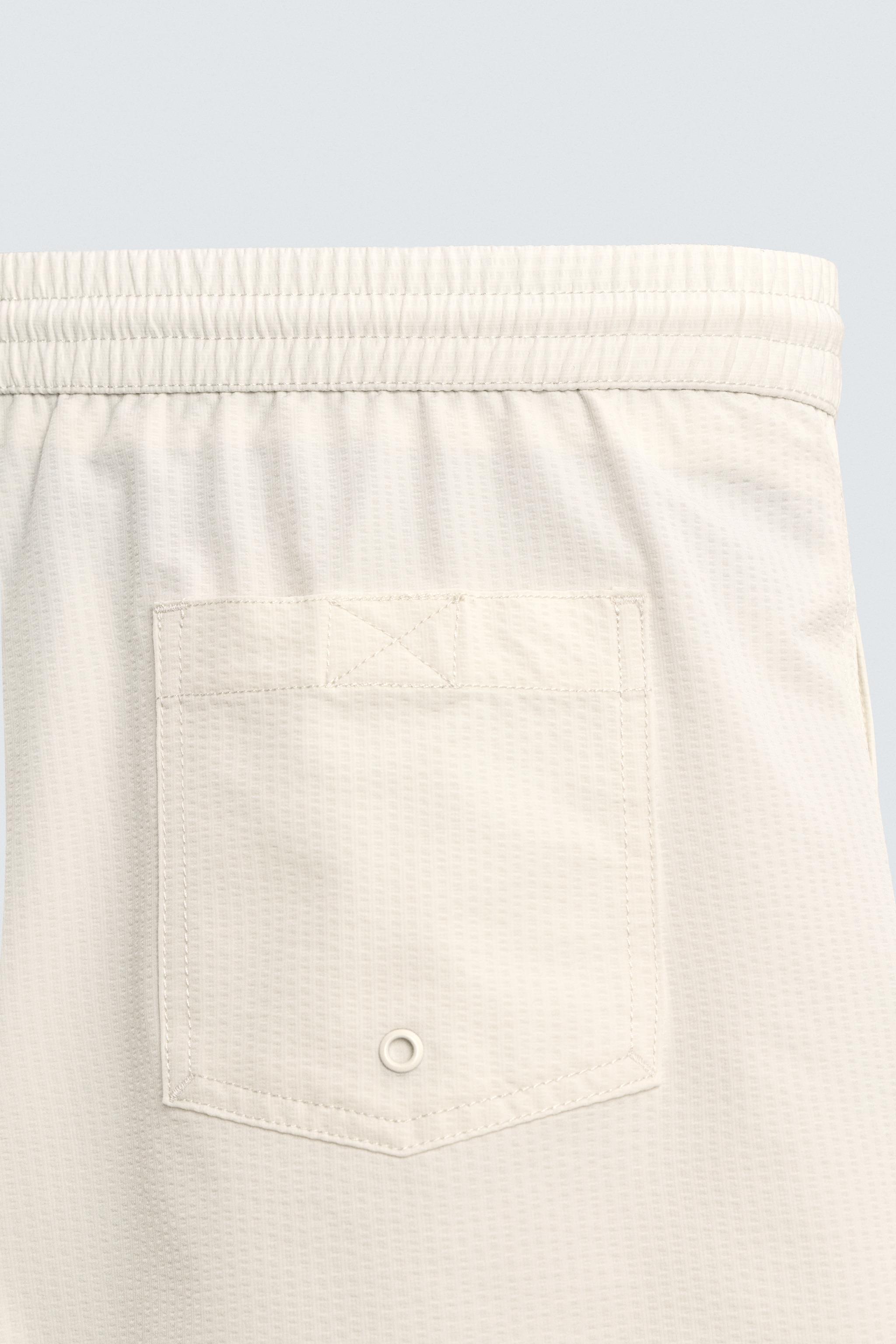 SEERSUCKER SWIM TRUNKS